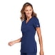 thumbnail image 4 of Top médico para mujer con cuello en V, ropa de trabajo original con paneles traseros de punto acanalado, talla grande WW645 3XL Azul marino, 4 of 5