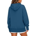 thumbnail image 6 of Enjoytime Hoodies for Women Long Sleeve Solid Color Side Slit Sweatshirt Fall Winter Soft Casual Pullover Hoodie, 6 of 6