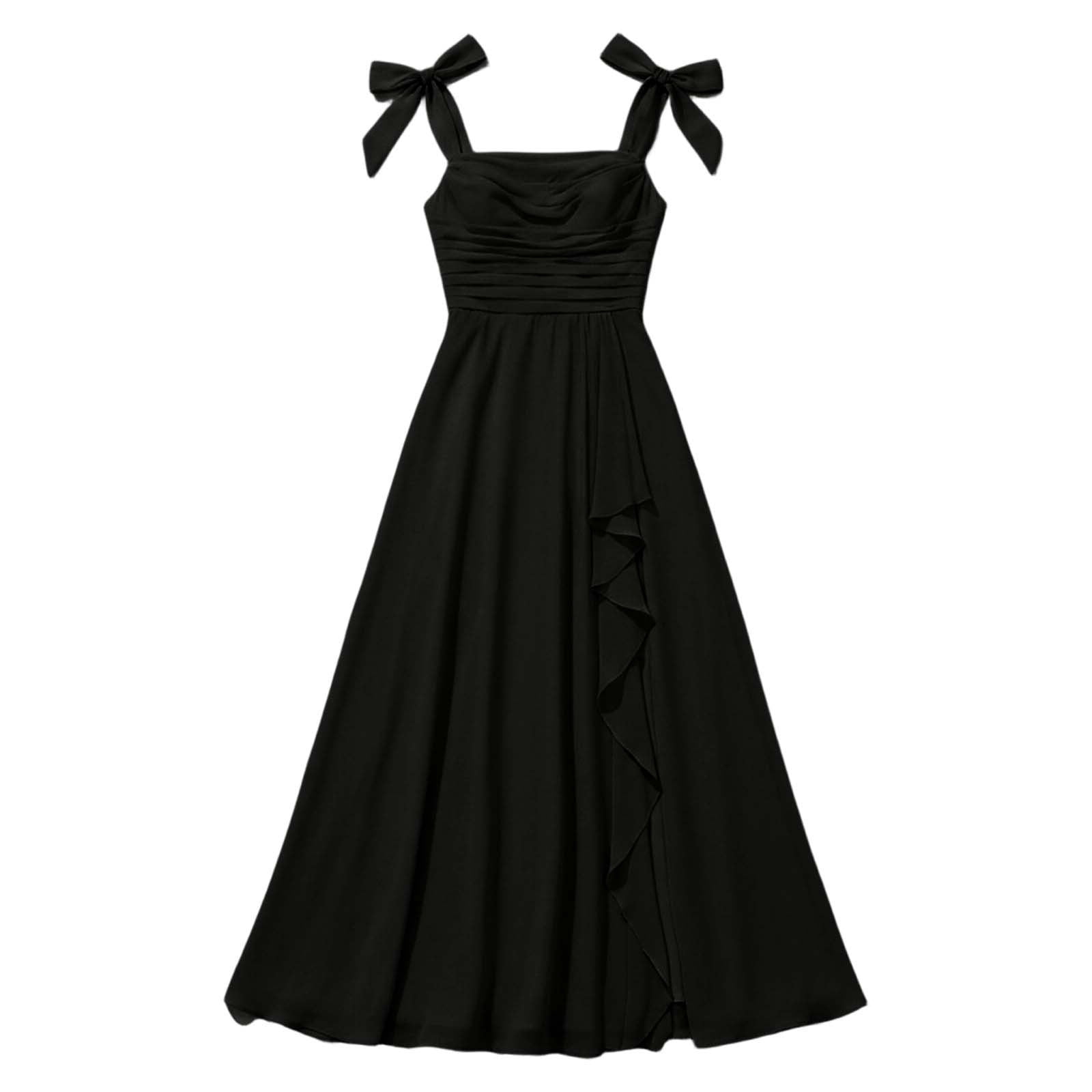 black bridesmaid dresses amazon Amidoa Toddler Girls Off-Shoulder Chiffon Flower Spaghetti Straps A-Line With Bow Straps Dress Long Formal Wedding Party, Size 5T Normally allow 10 days Retail Price:295.00 Skyraze Women's White With Size:EU 41.5