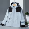 thumbnail image 2 of Tqyyweavej Outdoor Ventures Rain Jacket Women Lightweight Zip Up Hiking Waterproof Raincoat with Hood Cycling Bike Jacket, 2 of 5