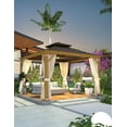 thumbnail image 6 of Hommow 12' x 12' Hardtop Gazebo, Wooden Finish Coated Aluminum Frame Gazebo with Double Roof, 6 of 10