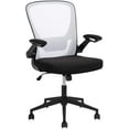 thumbnail image 1 of FDW Office Chair, Lumbar Support Flip-up Arms Swivel Rolling Executive Mesh Adjustable, White, 1 of 7