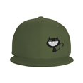 thumbnail image 3 of ZICANCN Cartoon Devil Cat Baseball Caps, Trucker Hats for Men And Women, Adjustable Breathable Flat Caps, Moss Green, 3 of 6