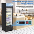 thumbnail image 5 of Garvee 11.3Cu.ft Commercial Refrigerator with Glass Door,Display Fridge with LED Light,Adjustable Shelves,Easy to Move,Black, 5 of 9