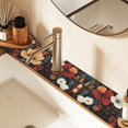 thumbnail image 2 of Yayeee Faucet Mat for Kitchen Sink 14.7" Diatomite Long Splash Guard Pad, Red Flowers Pattern, 2 of 7