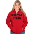 thumbnail image 4 of Christian Strong Religious Faith Zip Up Hoodie Men's Women's Brisco Brands S, 4 of 6