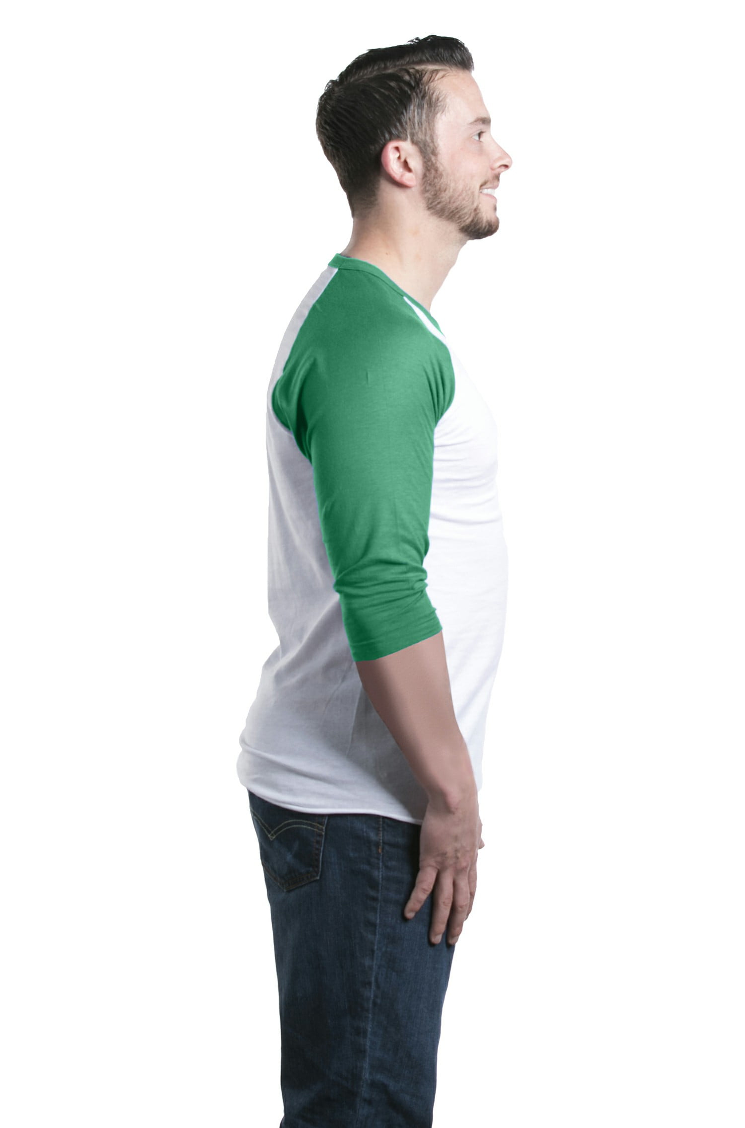 Shop4Ever Men's Autism Is My Super Power Autism Awareness Raglan Baseball Shirt Small White/Kelly