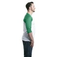 thumbnail image 2 of Shop4Ever Men's Christmas Tuxedo with Tree Vest Raglan Baseball Shirt X-Small White/Kelly, 2 of 5