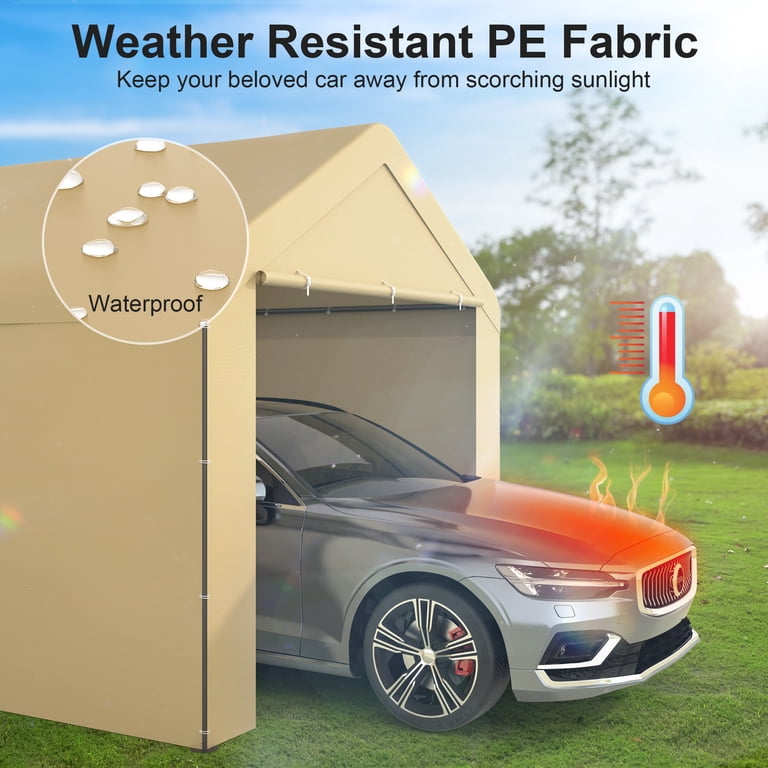 Gojooasis Carport 10x20 Heavy Duty Canopy with Removable Sidewalls