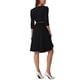 thumbnail image 3 of INSPIRE CHIC Vestido Midi de Iglesia Elegante con Cuello Cuadrado y Manga 3/4 con Cinturón y Pliegues para Mujeres Talla XS Negro, 3 of 6
