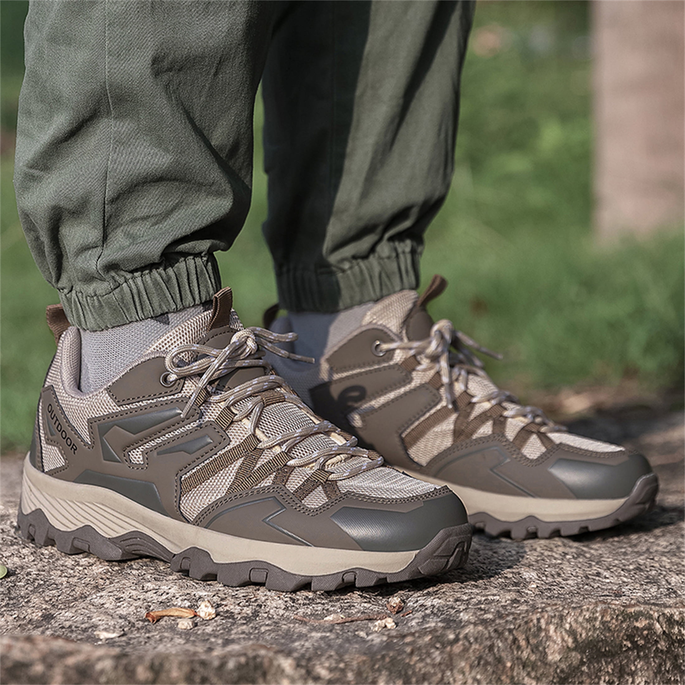 YOURDIARY Womens Mens Hiking Shoes Comfortable Breathable Anti-Slip Outdoor Hike Trekking Trails Shoe