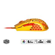 Cooler Master MM711 Lightweight Honeycomb 1600dpi Wired Gaming Mouse Golden Red