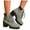 A-Grey, variant on Women's Combat Boots Lace up Platform Heeled Ankle Booties Lug Sole Chunky Heel Dress Shoes Size 6-9