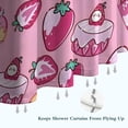 thumbnail image 6 of Strawberry Plants Fruit Dessert Milk Pink Pattern Shower Curtain 36"x72" ,Bathroom Decorative Shower Curtains Set with 12 Hooks,Modern Waterproof Washable Shower Curtain, 6 of 6