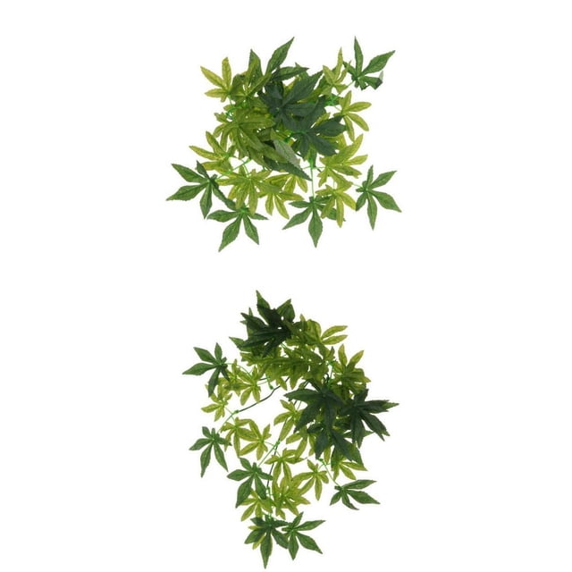 2 Piezas de Adorno de Terrario para de de Acuario, Decoración de Hojas de Plantas, 30 Cm Salvador Dali Reptiles Vine Jungle