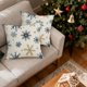 thumbnail image 4 of Juego de fundas de almohada con diseño de árbol de Navidad | Fundas de almohada decorativas navideñas de 45 x 45 cm en azul oscuro | Fundas de cojín festivas para salón con cremallera oculta, 4 of 5