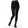 thumbnail image 3 of MeMoi Women's Cotton On Top Perfectly Opaque 60 Denier Tights - Womens - Female (S-M, Black), 3 of 4