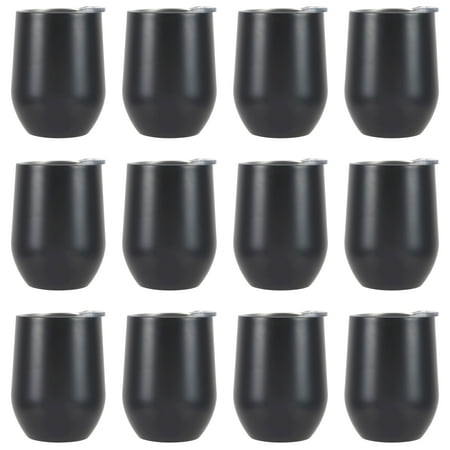 

MICHAELS Bulk 12 Pack: 12oz. Black Stainless Steel Wine Tumbler by Celebrate It™