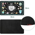thumbnail image 2 of Coffee Mat Coffee Bar Mat Hide Stain Easy To Clean Dish Drying Mat Rubber Backed Absorbent 12"x19" Coffee Station Mat Coffee Maker Mat Espresso Machine Countertop Coffee Bar Accessories, 2 of 6