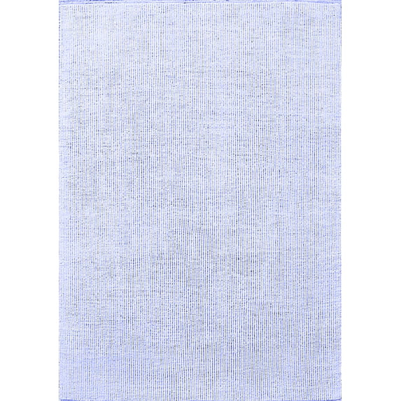 Ahgly Company Machine Washable Indoor Rectangle Solid Blue Modern Area Rugs, 4' x 6'