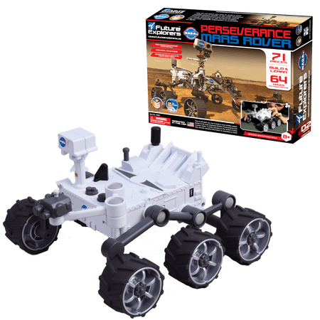 NASA Future Explorers - Perseverance Mars Rover. Build & Learn STEM Education & Interactive Space Exploration For Kids. With Powerful Motor & Movable Robotic Arm!