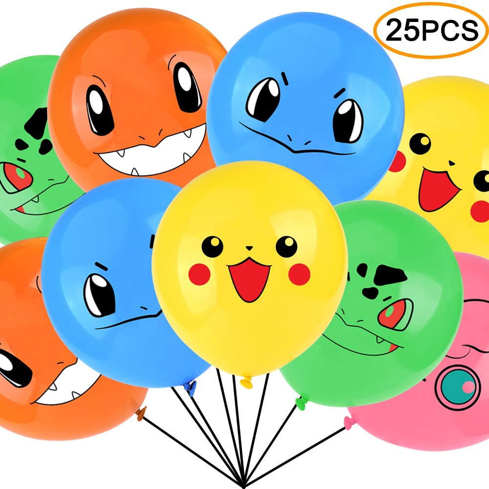 Pokemon Garland Squirtle, Pikachu, Mewtoo, Poke Balls, Bulbasar, Charmander  Birthday Party Decoration Banner 