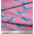 thumbnail image 3 of Soimoi Silk Fabric Fishing Hook,Fish & Whale Ocean Decor Fabric Printed Yard 42 Inch Wide, 3 of 3