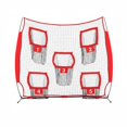 thumbnail image 1 of kowaku Multi Target Throwing Net Easy to Install Quarterback Throwing Net Portable Sports Training Gear for Coaches, Beginners, Practice, Backyard, Red with Bag, 1 of 10