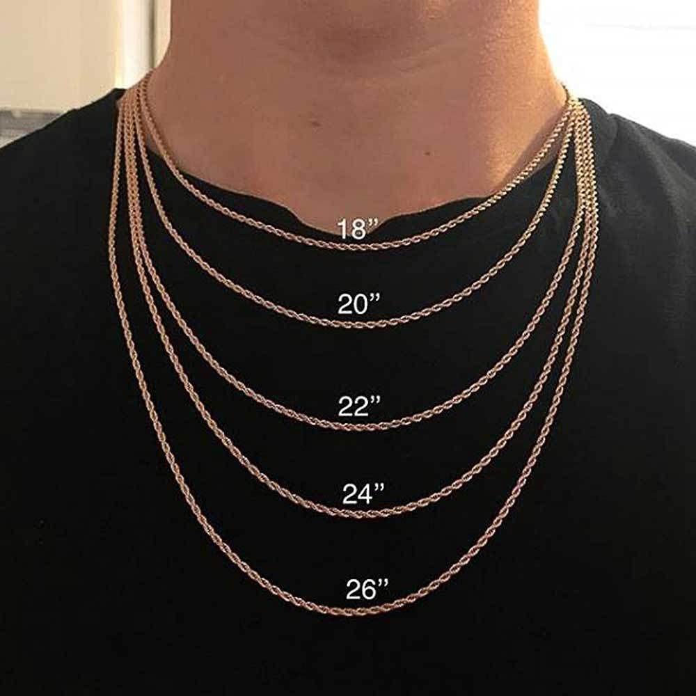 3mm Rope Necklace Stainless Steel Chain 
