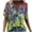 01#Blue, variant on Ichuanyi Tank Tops for Women 2026 Summer Gradient Printed Top Shirts Casual Loose Fit V-Neck Sleeveless Tshirt Blouse