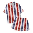 thumbnail image 4 of Kids' 4th Of July Printed Satin Pajama Set Short Sleeve, 4 of 4