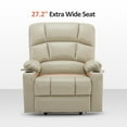 thumbnail image 6 of MCombo Large-Wide Lay Flat Dual Motor Power Lift Recliner Chair Sofa with Massage and Heat for Big Elderly People, Infinite Position, Faux Leather R7688 (Beige, Large-Wide), 6 of 10