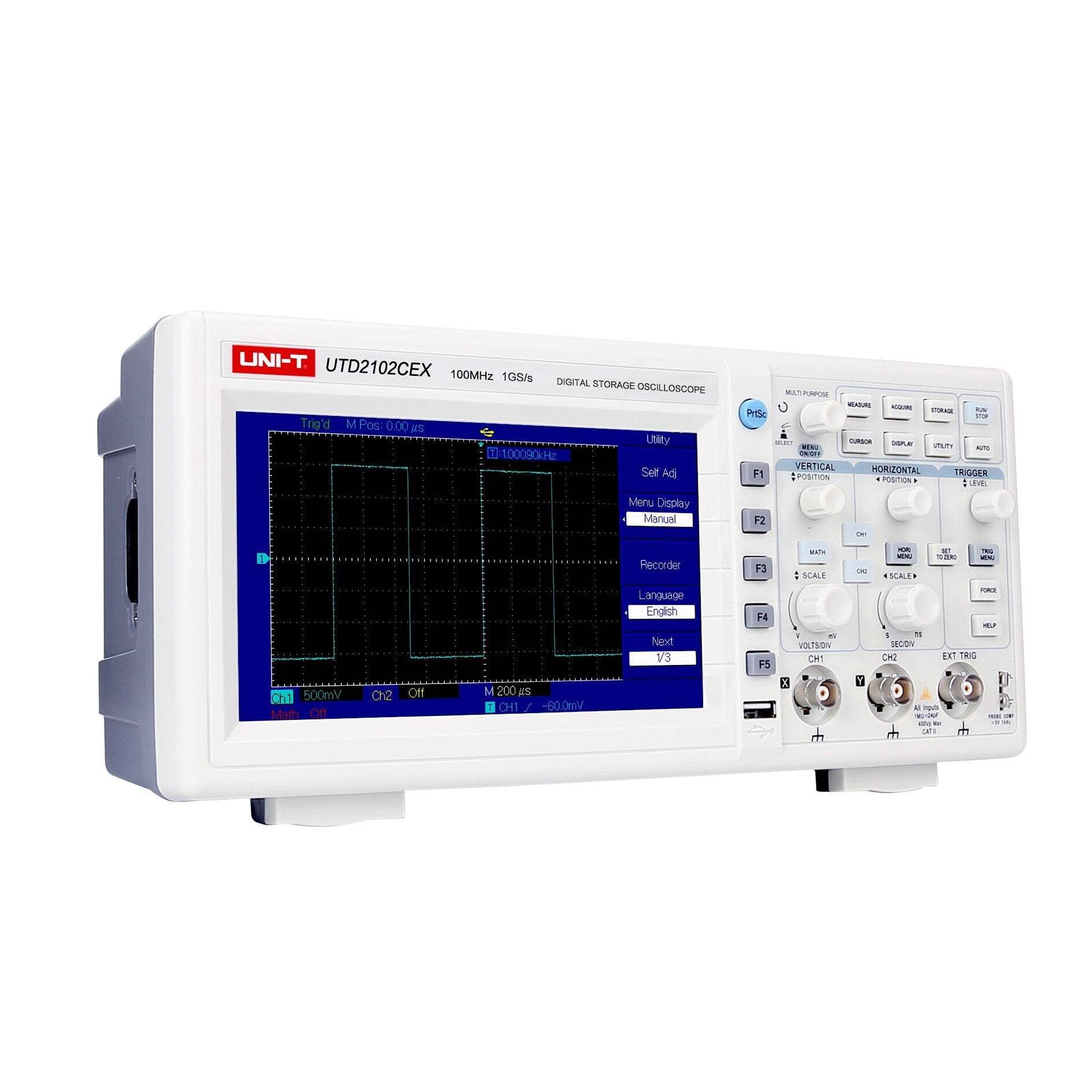 UNI-T UTD2102CEX+ 100MHz 2Ch DSO Digital Storage Oscilloscope