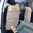 thumbnail image 2 of Organizador de asiento trasero Pefirst para coche Kick Mat, impermeable, color beige, paquete de 2, 2 of 9