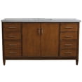 thumbnail image 5 of MCM 61" Single Rectangle Sink Vanity with Gray Granite Stone in Walnut, 5 of 11