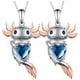 thumbnail image 2 of Collar con Dije de Ajolote AxolotlNeck04 2Pzas Ajolote/Corazón Plata/Azul Metal Cadena y Dije., 2 of 5