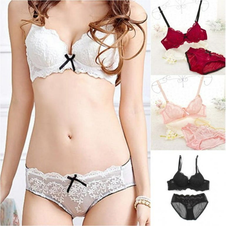 Attractive young girl in an underwear shop chooses bra. Pretty
