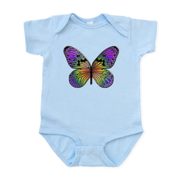 CafePress - Rainbow Butterfly Infant Bodysuit - Baby Light Bodysuit, Size Newborn - 24 Months