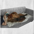 thumbnail image 6 of Dachshund Soft Flannel Fleece Throw Blanket, Photo of Puppy Sleeping in Its Bed, Cozy Plush for Indoor and Outdoor Use, 70" x 90", Ivory Cinnamon, by Ambesonne, 6 of 6