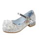 thumbnail image 1 of Zapatos de tacón alto para niñas de Disney, novedad de primavera, zapatos de cristal de princesa frozen elsa para niños, zapatos de actuación para niños, plantilla de 32 cm de 20cm Gao Jinjia LED, 1 of 2