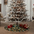 thumbnail image 4 of Lukts Teal Leopard Print Color Life Christmas Tree Skirt, Winter Holiday Tree Mat Decoration ,Can be Used as A Shawl-36", 4 of 6