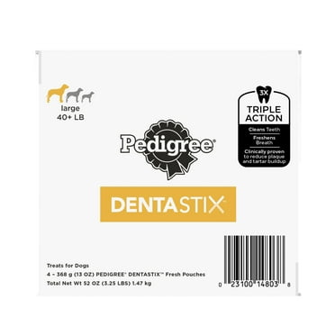 Pedigree Dentastix Dental Dog Treats For Large Dogs Fresh Flavor, 52 Oz. Pack