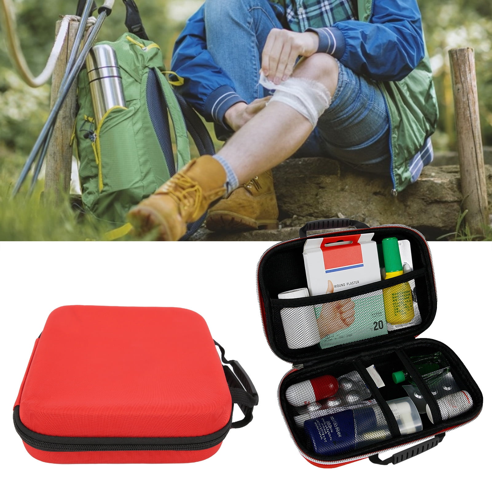 First Aid Kits, Compartment Bag Large Capacity EVA Hard Shell Empty  for Men and Women for Home Outdoor for Trauma and Emergency  Supplies