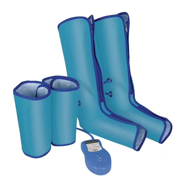 North American Health+Wellness Air Compression Leg Wraps, Blue
