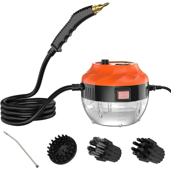 1500W High Pressure Handheld Steam Cleaner, Portable Pressurized Steam Cleaning Machine for Home, Car, Upholstery, Tile & Grout – Multi-Surface Steamer with Attachments