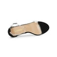 thumbnail image 4 of BLISSFUL STEP Women's Clear Ankle Strap Stiletto Heel Sandals Black 6, 4 of 7