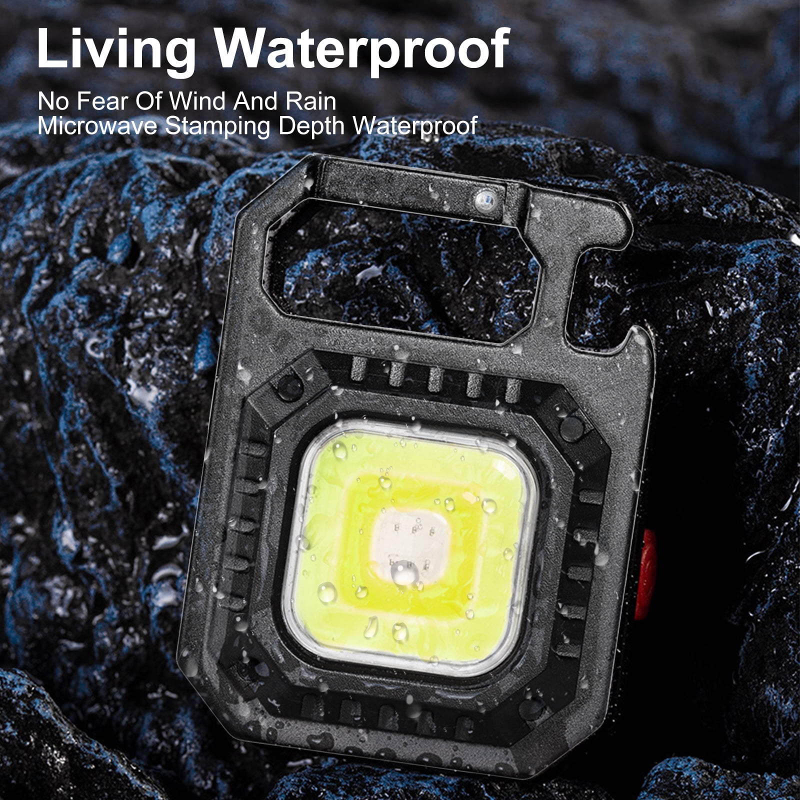 LETOUR Mini Keychain Flashlight 2-Pack 1000 Lumens IPX6 Waterproof, 7 Modes COB USB-C Rechargeable with Magnetic Base for Camping, Hiking, Emergencies
