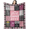 thumbnail image 1 of LHSHID Cousin Gifts Cousin Gift for Women Gifts for Cousins Female Cousin Birthday Gifts Best Cousin Gifts Gifts for Cousin Crew Cool Christmas Cousin Gifts Cousin Gift Ideas Blanket 60"x80", 1 of 7