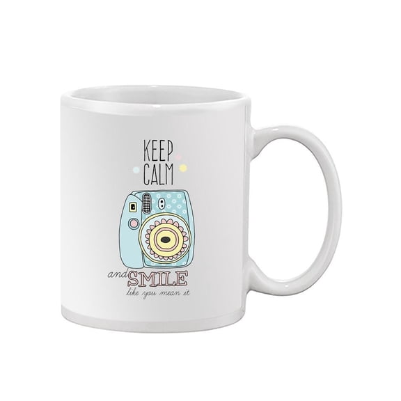Smile! Cute Camera Design. Mug  -Image by Shutterstock,