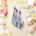 thumbnail image 3 of SKYSONIC Red Bird on Wooden Baby Muslin Washcloths Face Towel, Watercolor Burp Cloths Cotton Wipes 5 PCS Infant Wash Cloth for Newborn Boys Girls 12"x12", 3 of 7
